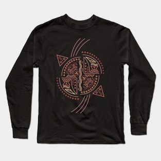 Boho Desert Spiral Design Long Sleeve T-Shirt